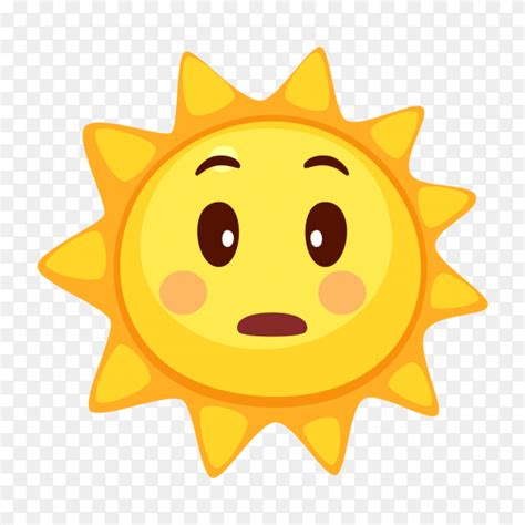 Sad Sun Emoji Vector Png Similar Png