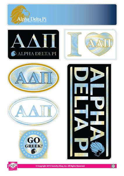 Alpha Delta Pi Tie Dye Stickers Sororityshop
