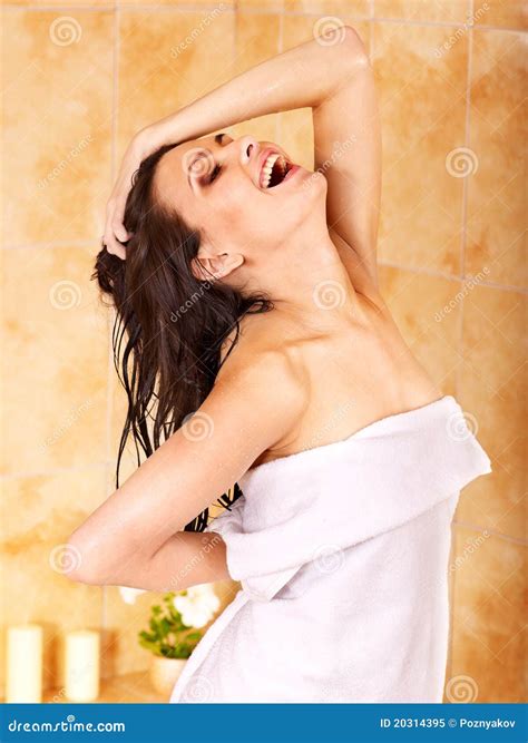 Woman Take Bubble Bath Stock Image Image Of Bathtub