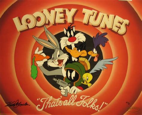 Thats All Folks Oilersnation Looney Tunes Wallpaper Cartoon