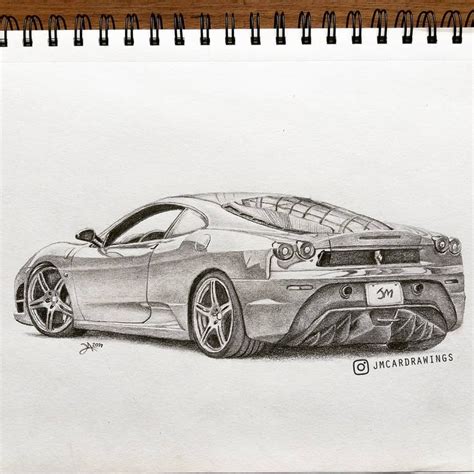 Ferrari F430 Drawing Dibujos De Coches Cómo Dibujar Coches Dibujos