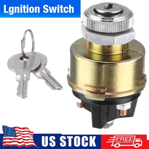 Ignition Key Starter Switch With 2 Keys For Car Tractor Trailer