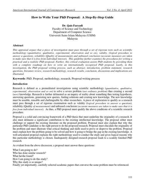 How To Write Your Phd Proposal Scientific Method Qualitative Research