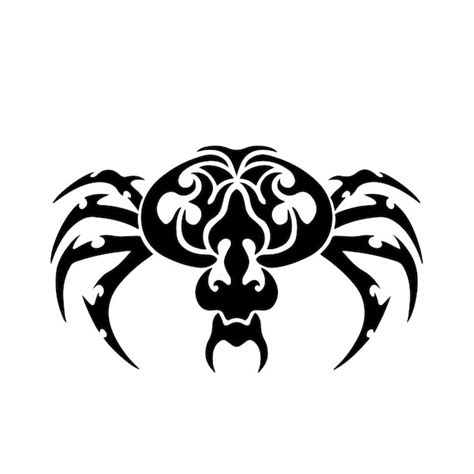 Premium Vector Tribal Spider Head Logo Tattoo Design Stencil Vector