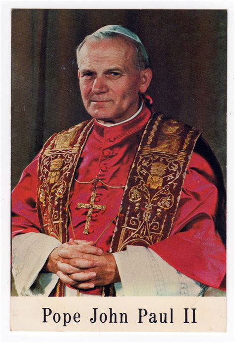 1980 Pjpii Holy Card Pope John Paul Ii St Kilian New Bedford