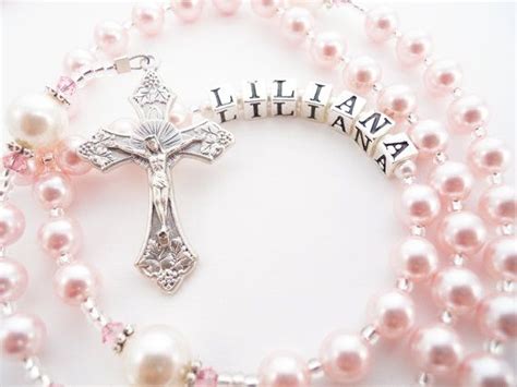 5 (41) there are 41 cards are available within the any man filter. Baptism Gift for Girl - Personalized Rosary in Pink and ...