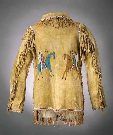 a sioux man s pictorial beaded and fringed hide jacket c 1890 lot 55187 heritage au
