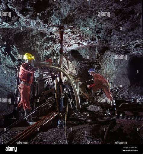 Exploration Drilling Underground Gold Mine Ghana West Africa Stock