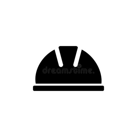 Helmet Icon Isolated On White Background Construction Helmet Icon