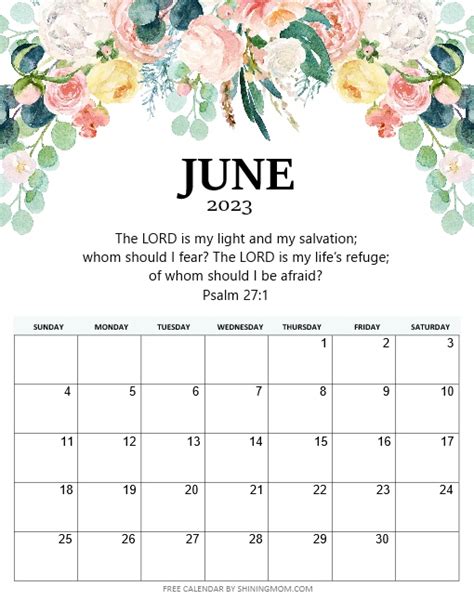 Free 2023 Bible Verse Calendar To Inspire You