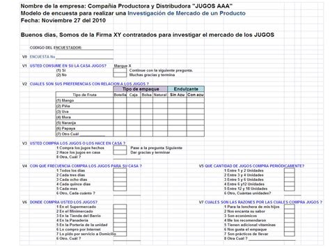 Modelo De Encuesta Encuesta De Investigaci N De Mercados C Mo Hacer