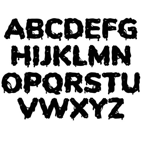 It originated around the 7th century from latin script.since then, letters have been added or removed to give the current modern english alphabet of 26 letters with no diacritics, digraphs, and special characters.the word alphabet is a compound of the first two letters of the. 8 Best Spooky Printable Halloween Letters - printablee.com