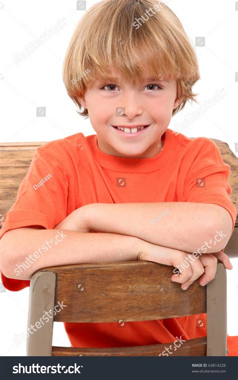 Attractive 8 Year Old Boy Elementary Stock Photo 63814228