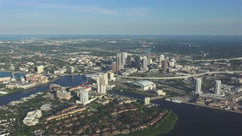 Tampa Florida Aerial Circa 2014 The Tampa Skyline Looking North