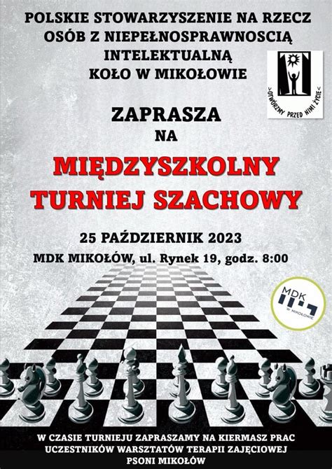 Zaproszenie na Turniej Szachowy ZS2S Mikołów