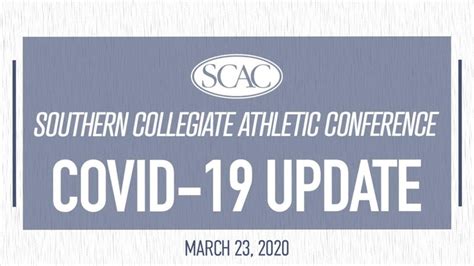 SCAC COVID-19 Update; Latest from President Hibbs on ...