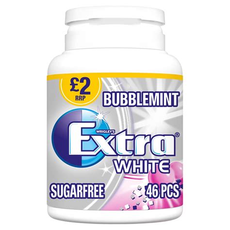 Extra White Bubblemint Sugarfree Chewing Gum Bottle £2 Pmp 46 Pieces
