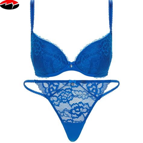 private label women sexy floral lace under wired push up plunge g string panty bra set buy