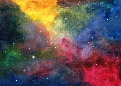 Watercolor Cosmic Texture With Stars 3142999 Vector Art At Vecteezy