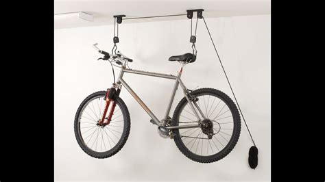 Hanging Ceiling Bike Pulley System 2 Bikes In Tandem On Popcorn