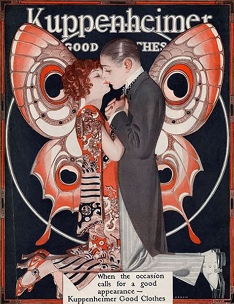 Butterfly Couple Kuppenheimer Clothing Ad Illustration By Jc Leyendecker 1923