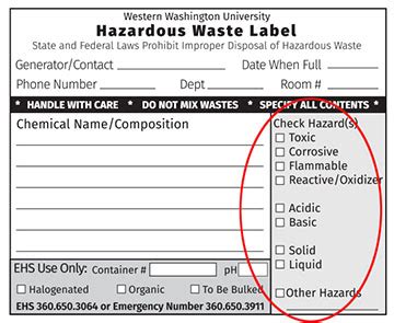 Chemical Waste Environmental Health And Safety Western Washington