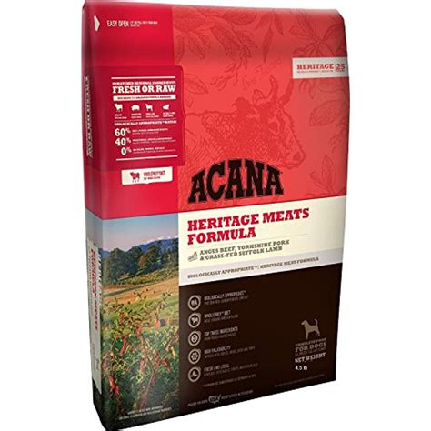 Read honest and unbiased product reviews from our users. Acana Heritage Meats Dog Food 4.5 Pounds -- You can find ...