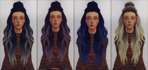 Ellie Simple Leahlilith`s Hair Retextured Sims 4 Hairs
