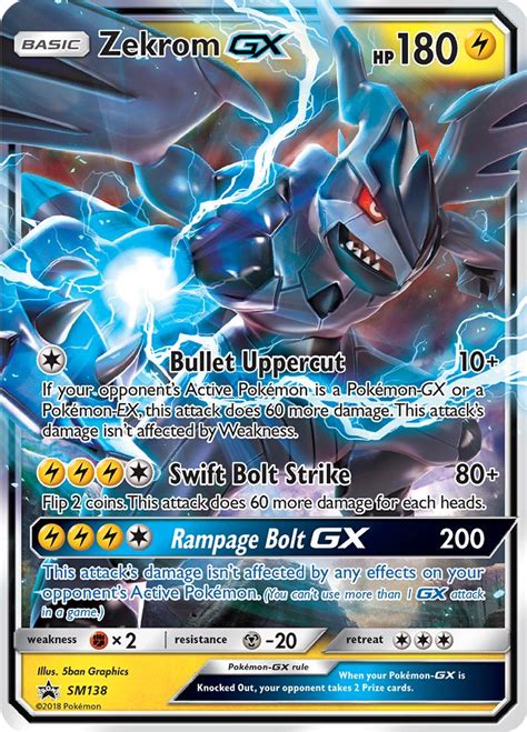 Search based on card type, energy type, format, expansion, and much more. Serebii.net Pokémon Card Database - SM Promos - #138 Zekrom GX