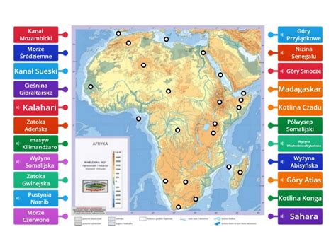 Mapa Afryki Krainy Geograficzne Cz Rysunek Z Opisami