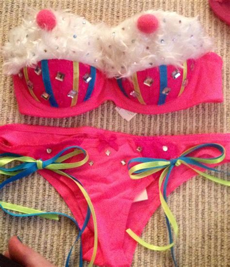 my spin on the cupcake bra candy clothes diy bra candy costumes