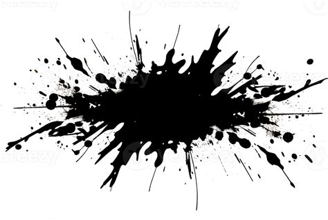 Black Splash Isolated Illustration Generative Ai 26136036 Png