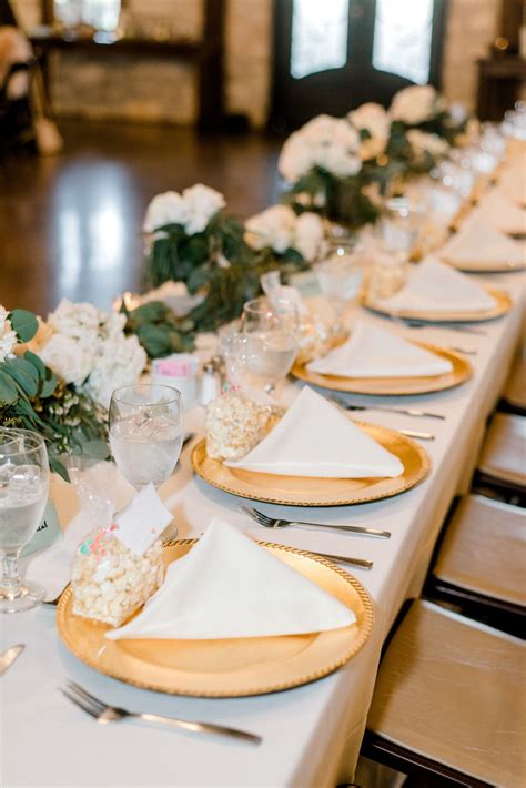 | gold + white wedding reception decor | gold + ivory wedding reception
