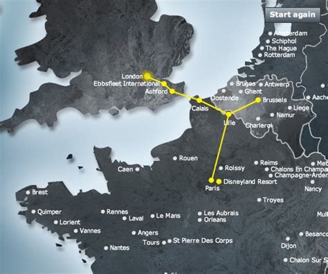 We help you to draw up the best route for getting to the hotel. Eurostar train rail maps