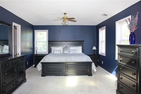 Navy Blue Master Bedroom