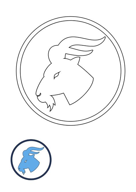 Free Capricorn Icon coloring page Template - Edit Online & Download
