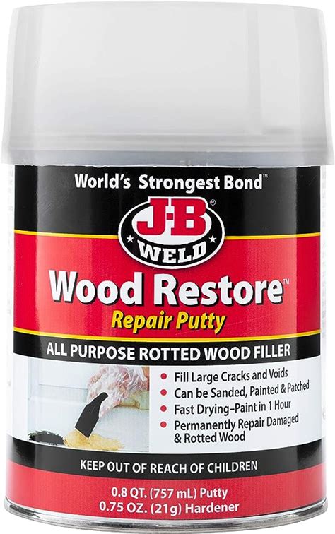 J B Weld 40004 Wood Restore Repair Putty 757ml Amazonca Automotive