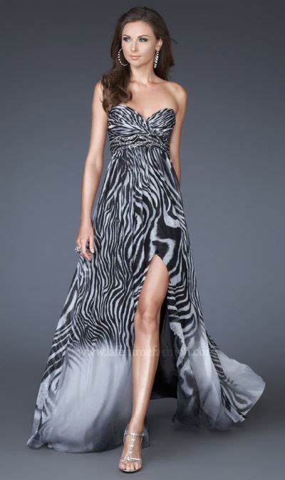 zebra print chiffon prom dress la femme black and white 15989 zebra print dresses pinterest