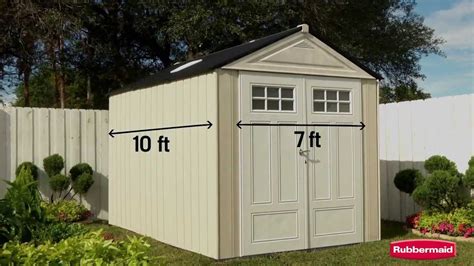 Optional porches and trellis' included. Rubbermaid Big Max Ultra™ Outdoor Storage Shed - YouTube