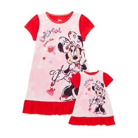 Minnie Mouse Disney Minnie Mouse Toddler Girls Doll And Me Pajama