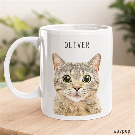Custom Cat Mug Personalized Cat Mug With Photo & Name - Etsy UK