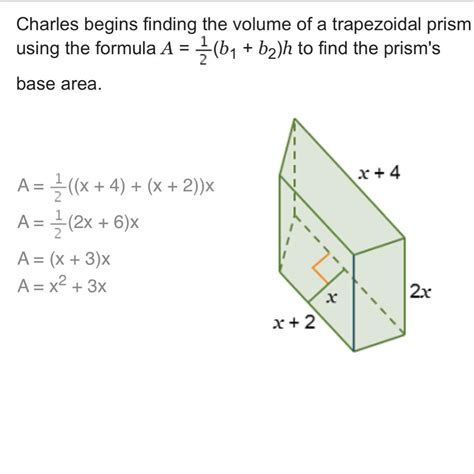 Volume Formulas Trapezoidal Prism