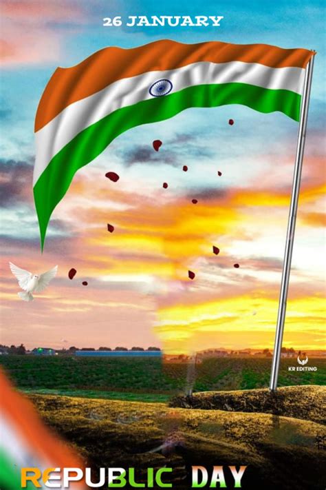 26 January Republic Day Cb Editing Background With Flag Pngbackground