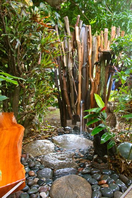 Indooroutdoor Showers Tropical Garden Hawaii By
