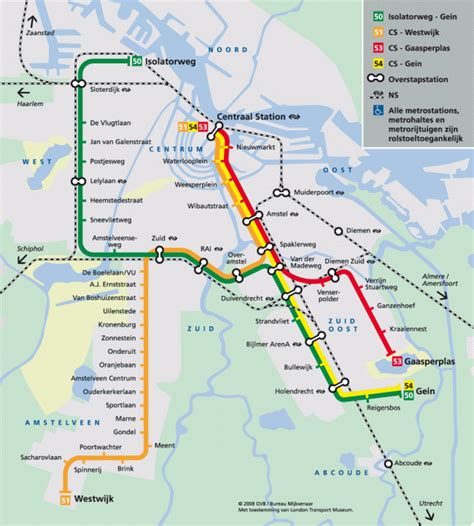 Amsterdam Tem Um Sistema De Metrô Trem Subterrâneo Metropolitano