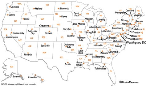 Usa Capital Cities Map Cc Challenge A Pinterest Geography And