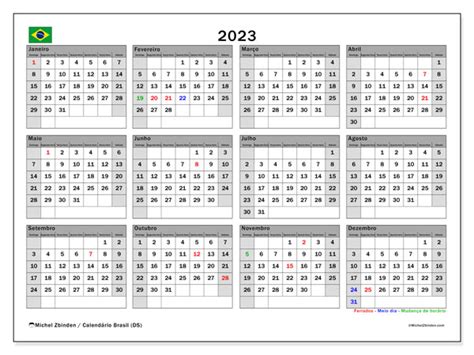 Calendários 2023 Michel Zbinden Br