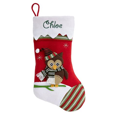 Personalized Winter Wonderland Stocking Owl Personal Creations
