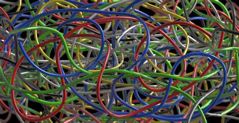 Tangled Cables Stock Image Image Of Multiple Electric 34889345
