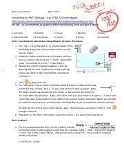 Playdough, clay, toothpicks,straws, beads, or string. 1 L less water one mark down Part 2 Analysis 1 For the ...